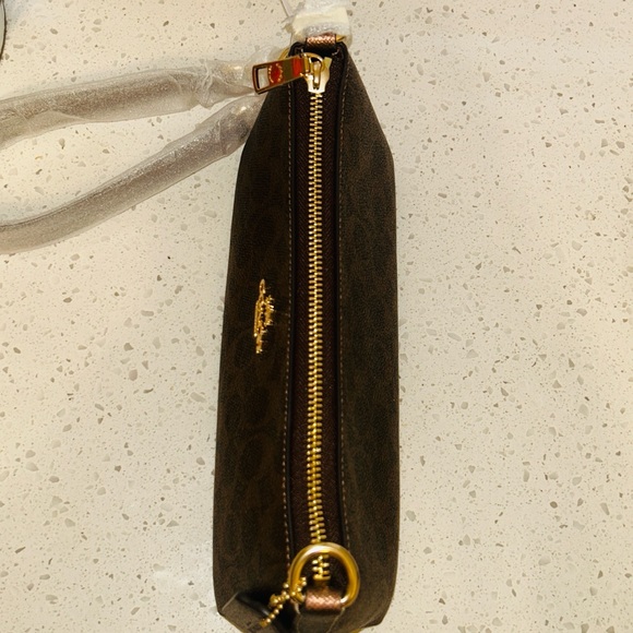 👜 Coach Charlotte Shoulder Bag Signature Canvas Copper NWT - Picture 7 of 15